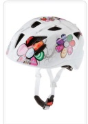 Kask dzieciecy ALPINA 45-49 cm Biały w kwiatko