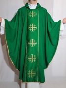 Ornat zielony, stuła wewnętrzna, szaty liturgiczne 