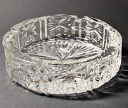 Popielnica - popielniczka  kryształowa PRL