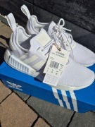 Białe ADIDAS NMD_R1 Primeblue – Kultowe Sneakersy – Nowe! 42 2/3