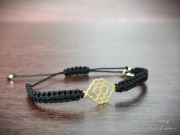 Bransoletka sznurkowa srebro Mandala na prezent