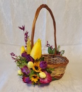 Średni koszyk, koszyczek wielkanocny z przybraniem