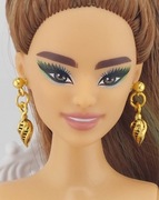 Kolczyki biżuteria dla lalki Barbie złote