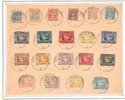 Plebiscyt górnośląski, PMW, Fi 144-163, seria 20 zn. kasowanych na karcie