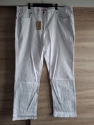 spodnie damskie jeans Bonprix rozmiar 52 Nowe z metką biale elastyczne
