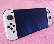 Nintendo Switch OLED + Etui case, Akcesoria, Szkło Hartowane – Jak Nowy