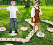 Drewniana Belka do Równowagi dla Niemowląt Montessori Koordynacja