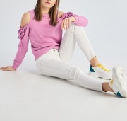 spodnie białe jeans sinsay UX185-00J-42 r. 42 wyprzedaż