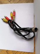 KABEL PRZEWÓD PRZYŁĄCZE AUDIO Video 4xRCA(cinch)-DIN 5 PIN MĘSKI
