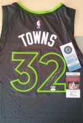 Karl-Anthony Towns Minnesota Timberwolves NBA koszulka autograf podpis JSA 