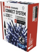 Lampki łączone Standard - łańcuch 100 LED 10m niebieski, IP44 Symbol D1AB01