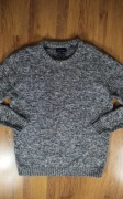 Sweter Christian Berg r. M szary okrągły dekolt bawełniany męski 