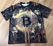Bluzka męska Tshirt elastyczny Bitcoin r.M 40zł