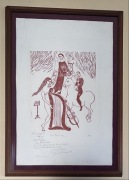 Kolekcjonerska grafika - akt - koncert - Chopin - 1970 z dedykacją 10/148