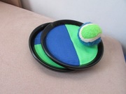 Gra zręcznościowa catch ball rzuć i złap piłka + paletki na rzepy łapacz