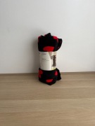 Koc dekoracyjny Livarno 150x200 czarny czerwone serduszka