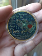 Moneta z wyznaniem miłości. Walentynki idealny prezent. Serce z miłości