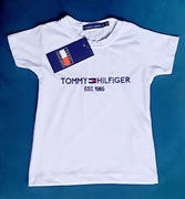 TOMMY HILFIGER T-SHIRT DLA NIEMOWLAKA BIAŁY BAWELNA R. 86 - 92