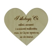 MR71 Serce z sentencją o ślub sklejka 