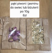 Pąki piwonii i jaśminu suszone kwiaty do świec żywicy biżuterii
