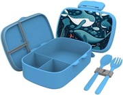 Lunchbox Boheva – Trzykomorowy Pojemnik Śniadaniowy + Sztućce 