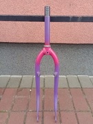 Widelec stalowy 1" koło 26" pod fajkę fi 21 mm ! pivoty + stery 