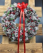 Wianek na drzwi dekoracja Boże Narodzenie szyszki natura 