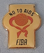 Odznaka Międzynarodowej Federacji Koszykówki FIBA NO TO AIDS