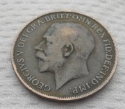 Anglia Jerzy V 1 pens penny 1912 H Ralph Heaton & Sons Birmingham KM# 810