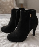 Czarne botki na stabilnym obcasie r. 40 Eleganckie