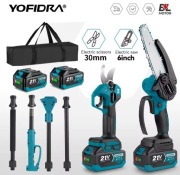 Sekator, piła łańcuchowa,YOFIDRA, silnik bezszczotkowy, 2x akumulatory, zes