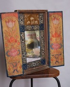 Polichromowana szafka z lustrem, Iran, dynastia Kadżarów (Qajar), XIX w