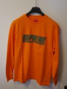 Supreme Nitowany Longsleeve Pomarańczowy XL