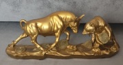 Figurka byk i niedźwiedź. Giełda. Prezent dla Maklera. WIG NASDAQ.Krypto.