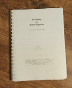 Dictionary of Middle Egyptian kopia