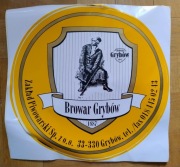 NAKLEJKA - PIWO Browar Grybów - duża