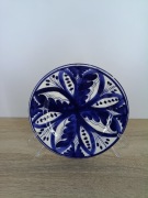 Dekoracyjny talerz ścienny ceramiczny ręcznie malowany