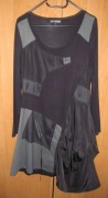Czarna sukienka My Collection XL w stylu dark minimalistycznym artystycznym