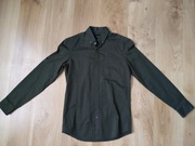 Khaki Koszula z Długim Rękawem Męska Reserved XS Slim Fit 100% Bawełna
