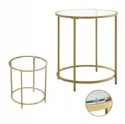 Stolik Songmics LGT20G okrągły 50 x 50 x 55cm złoty