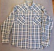 Vintage. Koszula LEVI'S westernowa w niebieską kratę z długim rękawem 
