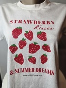 KOSZULKA T-SHIRT STRAWBERRY KISSES FRUITY CLEVE ROZM: L