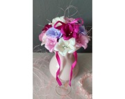 Bukiet Kwiatów w ceramicznym wazonie Dekoracja Altany Ogród