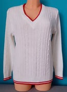 rasica Biały sweter jugosłowiański vintage rozm.L