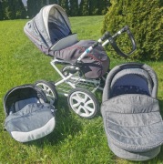 Wózek Retro 3w1  dla dziewczynki Wysyłka 