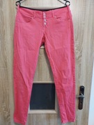 Damskie spodnie rurki – różowe, rozmiar M