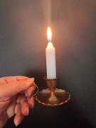 Kaganek świecznik mosiądz