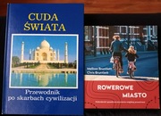 ZESTAW 2 KSIĄŻEK, CUDA ŚWIATA, ROWEROWE MIASTO. 