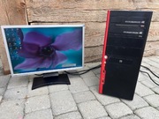 Zestaw retro PC + monitor BenQ – sprawny! Napęd ZIP, VGA, DVI