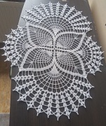 Wielkanocna serweta szydełkowa owalna ręcznie robiona 53/41